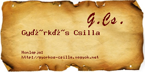 Györkös Csilla névjegykártya
